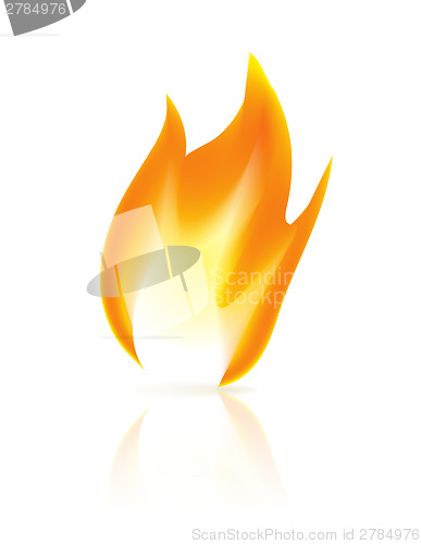 Image of Fire icon on white background