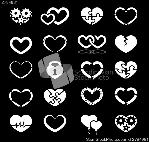 Image of Heart icon set