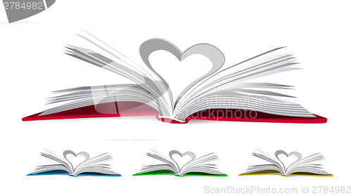 Image of Heart from book pages