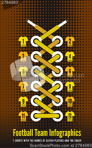 Image of Shoelace as a football or soccer infographic