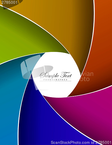 Image of abstract color aperture