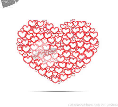 Image of Valentines composition of the hearts