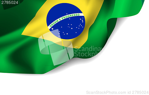 Image of Waving flag of Brazil, South America