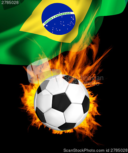 Image of Soccer ball in fire