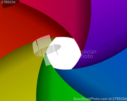 Image of abstract color aperture