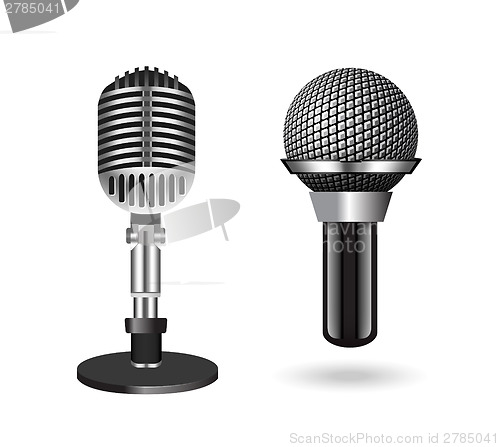 Image of Vintage silver microphone