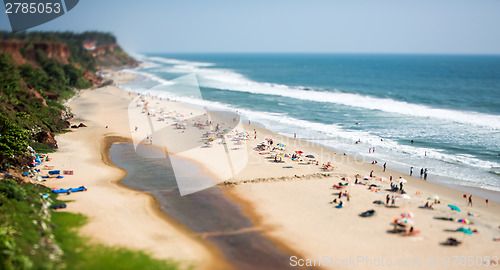 Image of Timelapse Beach on the Indian Ocean. India (tilt shift lens).