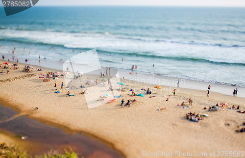 Image of Timelapse Beach on the Indian Ocean. India (tilt shift lens).