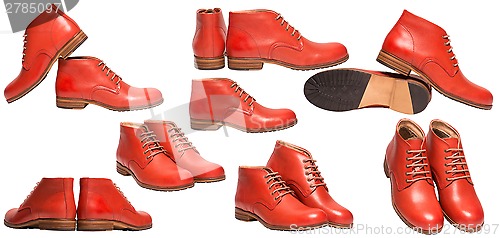 Image of Red Men's Shoes isolated on white 