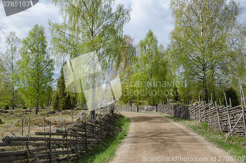 Image of Old fashioned springtime view