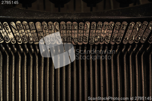 Image of Detail of an old typewriter
