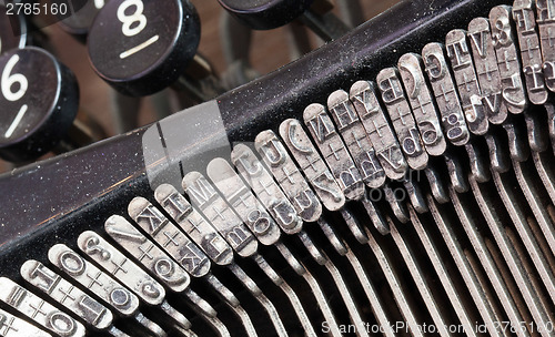 Image of Detail of an old typewriter