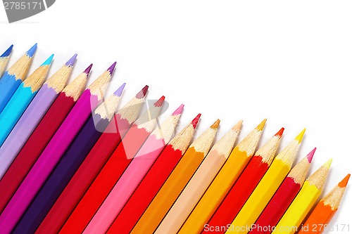Image of Color pencils isolated on white background
