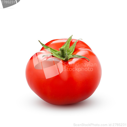 Image of red tomato isolated on white