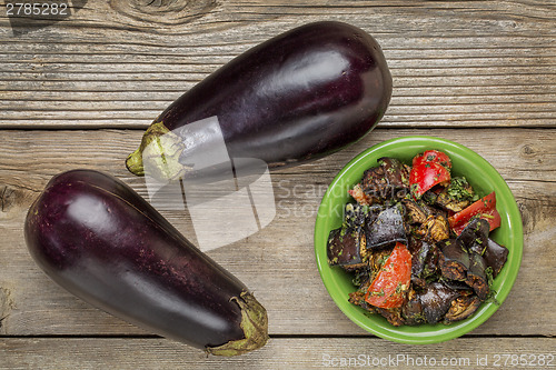 Image of roasted spicy eggplant salad