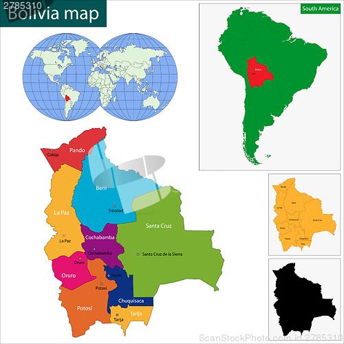 Image of Bolivia map