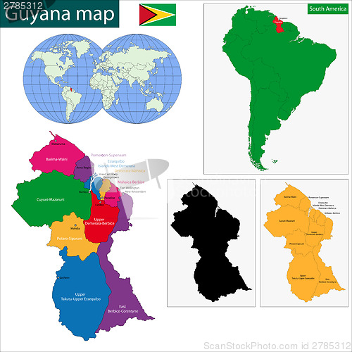 Image of Guyana map