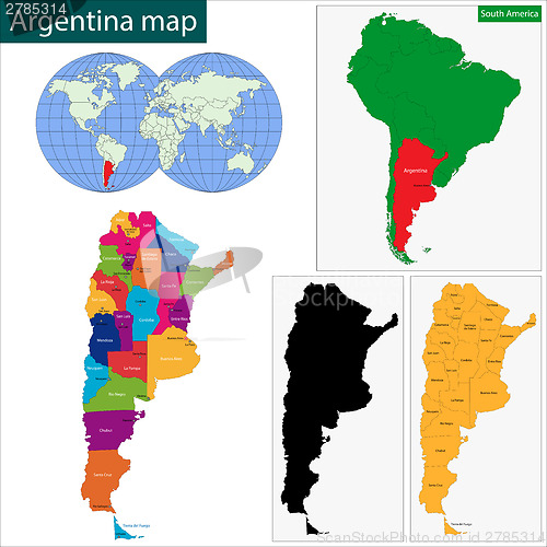 Image of Argentina map