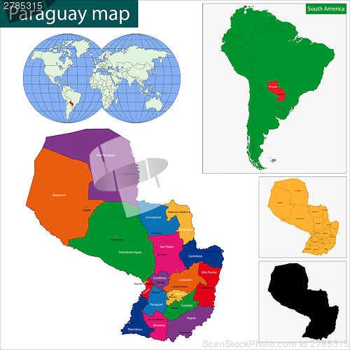 Image of Paraguay map