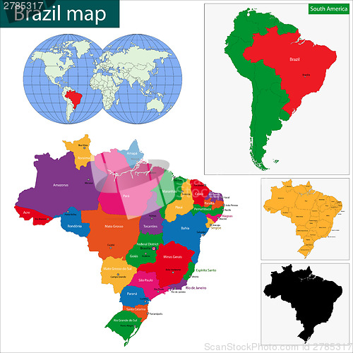 Image of Brazil map