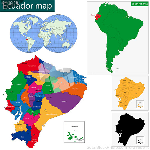 Image of Ecuador map