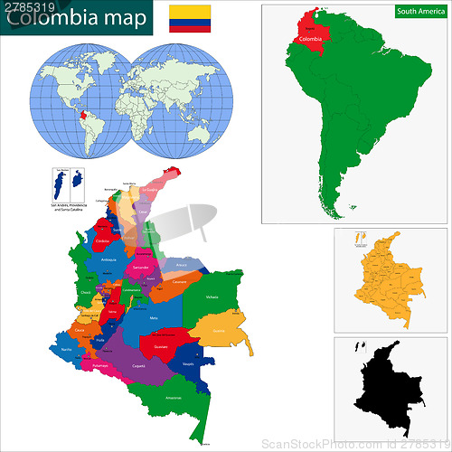 Image of Colombia map