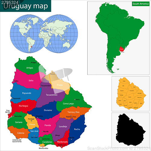 Image of Uruguay map