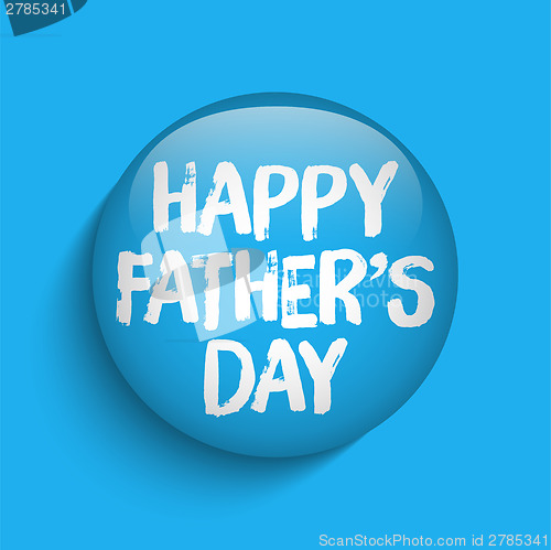 Image of Happy Fathers Day Blue Icon Button