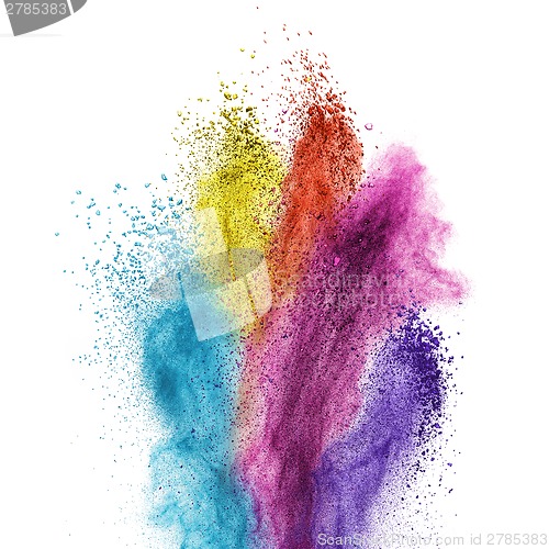 Image of Color powder explosion isolated on white