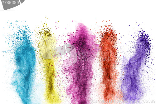 Image of Color powder explosion isolated on white