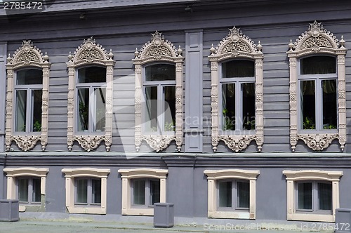 Image of Windows of the house of merchants Chiralov. Architectural monume