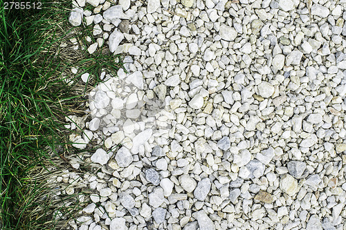 Image of Green grass and stones