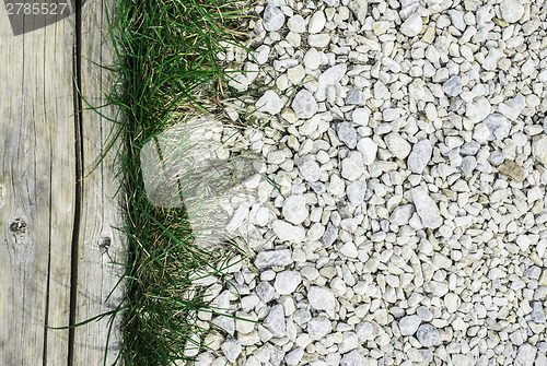 Image of Green grass and stones