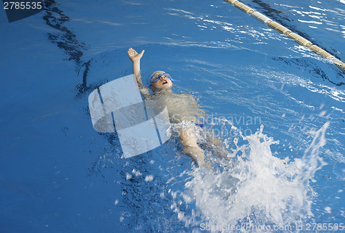 Image of Child swimmer in swimming pool