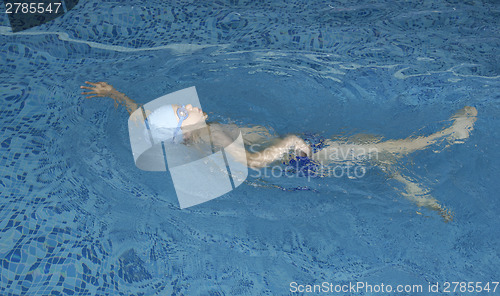 Image of Child swimmer in swimming pool