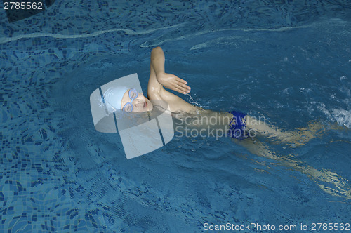 Image of Child swimmer in swimming pool