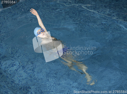 Image of Child swimmer in swimming pool