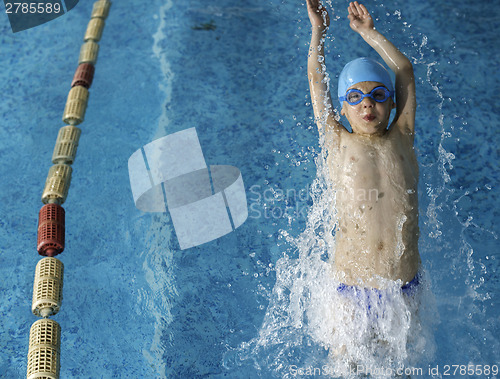 Image of Child swimmer in swimming pool