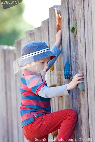 Image of boy climbing