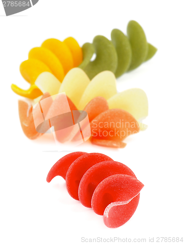 Image of Colorful Rotini Pasta