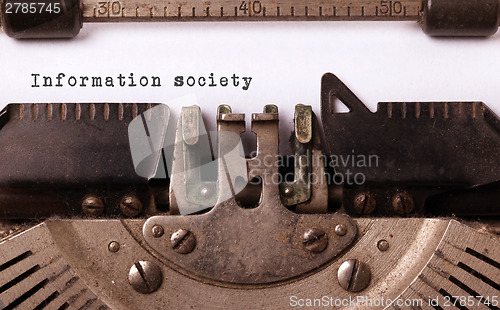 Image of Vintage inscription made by old typewriter