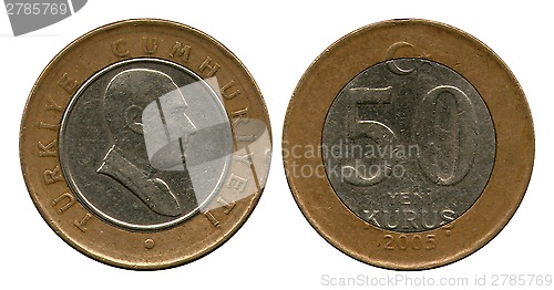 Image of fifty kurus, Turkey, Atatyurk, 2005