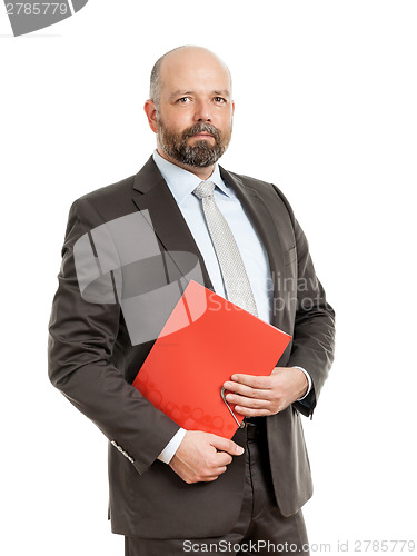 Image of business man with red folder