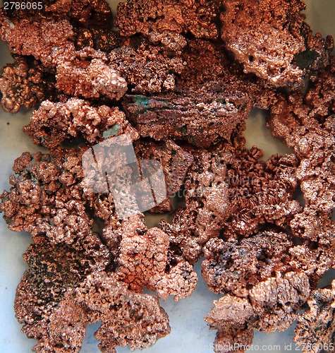 Image of natural copper minerals 