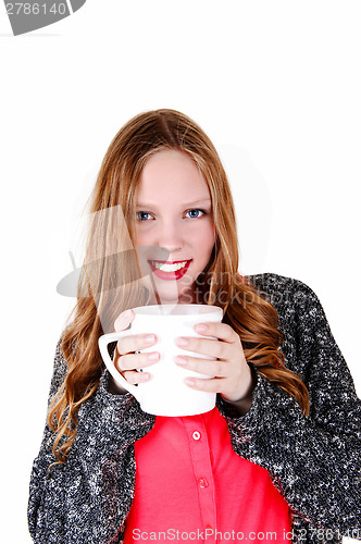 Image of Girl with big cup.