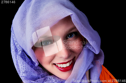 Image of Girl with scarf.