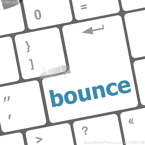 Image of bounce button on computer pc keyboard key