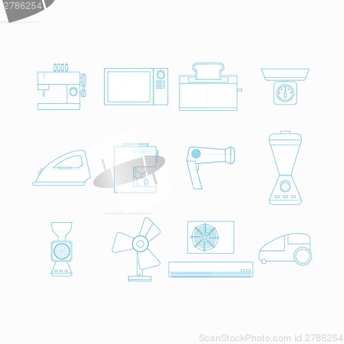 Image of Icons for household appliances