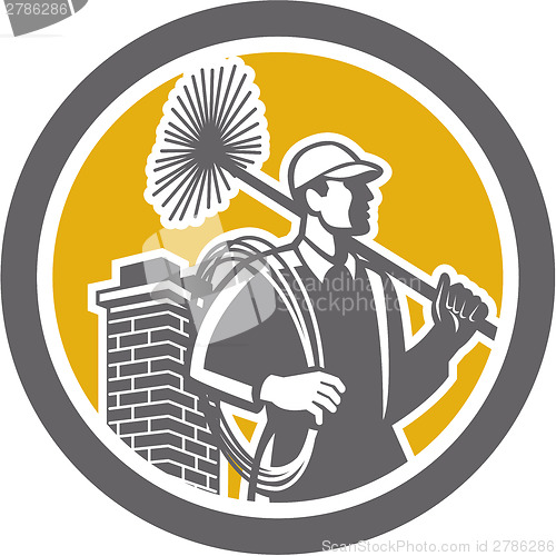 Image of Chimney Sweeper Worker Retro 