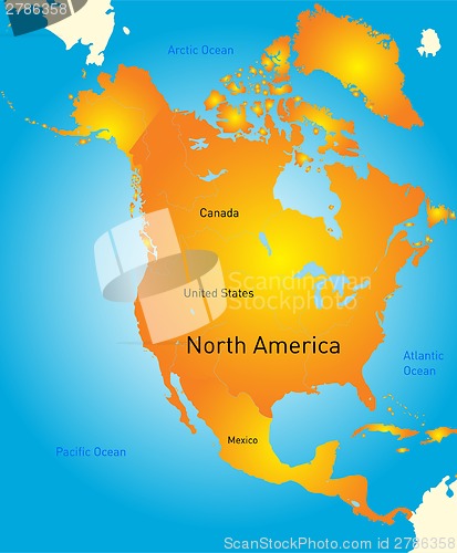 Image of Map of north america
